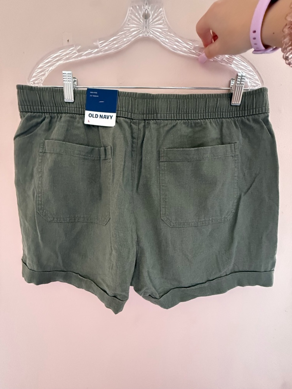 Old Navy Olive Green Relaxed Pull-On Women's Shorts